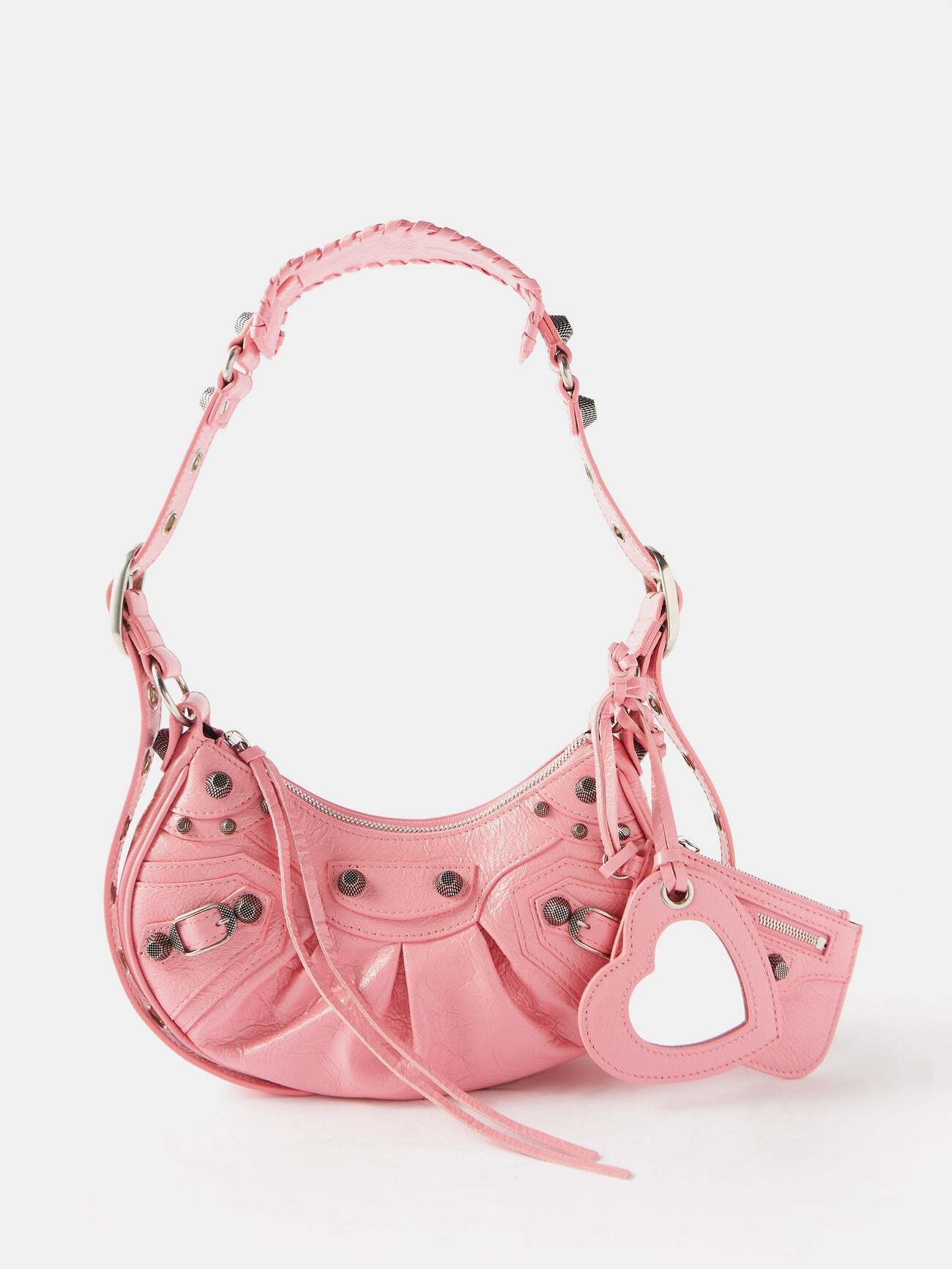 Balenciaga - Le Cagole Xs Crinkled-leather Shoulder Bag - Womens - Pink