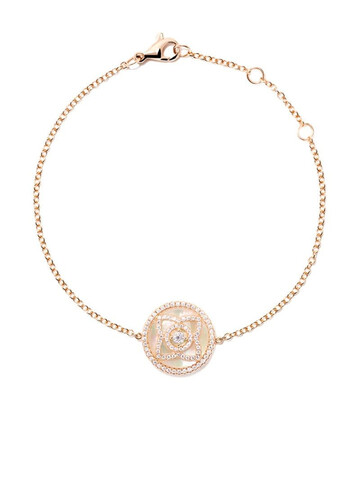 De Beers 18kt rose gold Enchanted Lotus Mother-of-Pearl diamond bracelet
