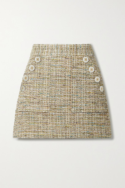 VERONICA BEARD - Bond Cotton-blend Tweed Mini Skirt - Neutrals