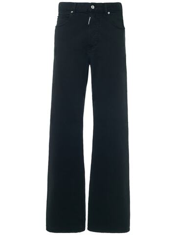 dsquared2 san diego mid rise wide leg jeans in black