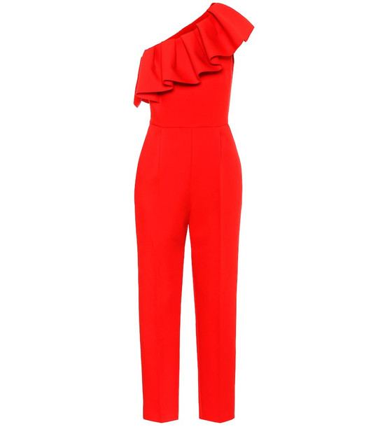 MSGM One-shoulder jumpsuit in red