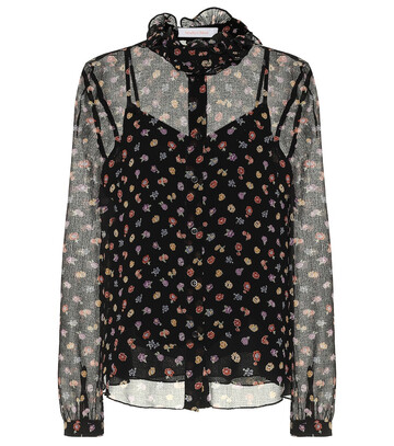 See By Chloé Floral georgette blouse in black
