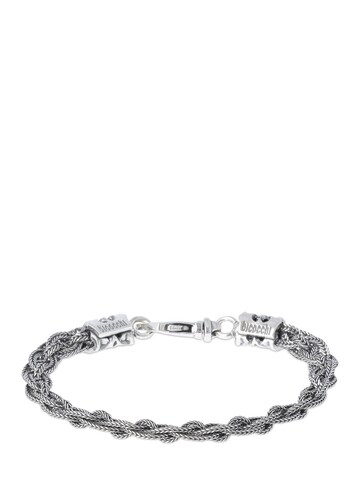 emanuele bicocchi celtic braided chain bracelet in silver