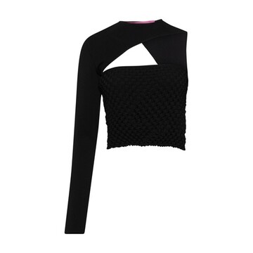 Gauge 81 Alcudia sweater with cut-outs in black