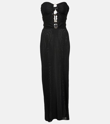 tom ford fitted maxi dress in black
