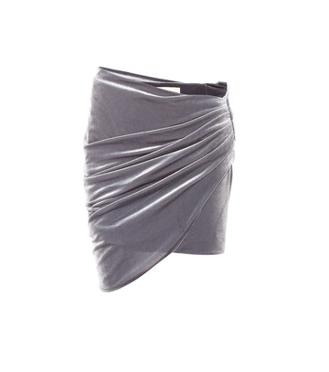 Alexandre Vauthier Velvet miniskirt in grey