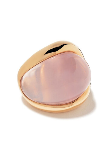 de grisogono 18kt rose gold pink quartz ring