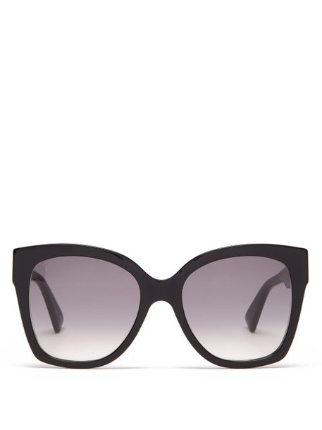 Gucci - Oversized Square Acetate Sunglasses - Womens - Black Gold