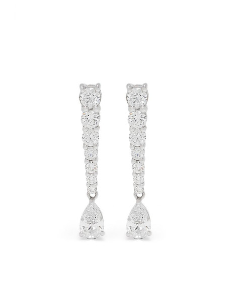 Stefere 18kt white gold diamond stud earrings in silver