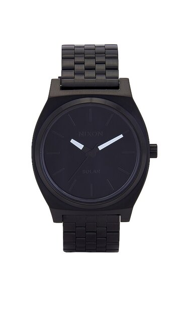 nixon time teller solar watch in black