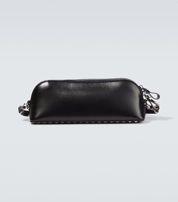 valentino garavani mini leather clutch in black