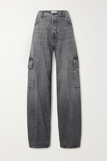 haikure - bethany wide-leg cargo jeans - black