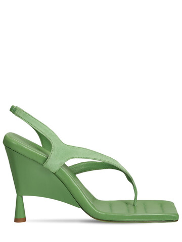 GIA X RHW 105mm Rosie 12 Suede Thong Sandals in green