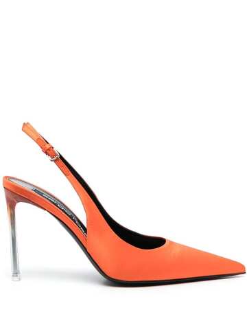 sergio rossi slingback pointed-toe pumps - orange