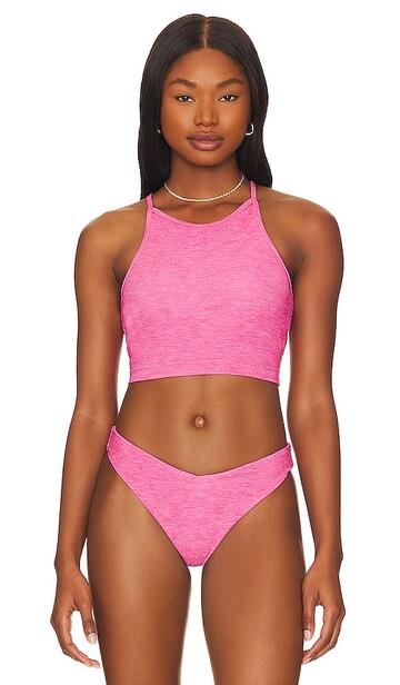 beach riot anna bikini tank top in pink