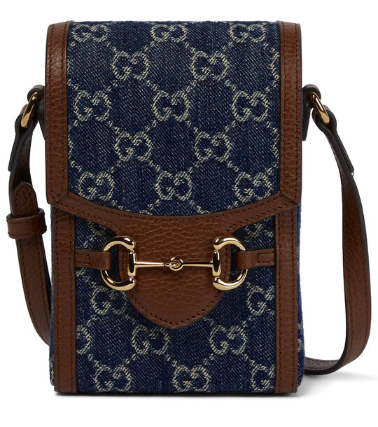 Gucci Horsebit 1955 GG Mini shoulder bag in blue