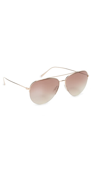 Oliver Peoples Eyewear Cleamons Sunglasses in brown / gold