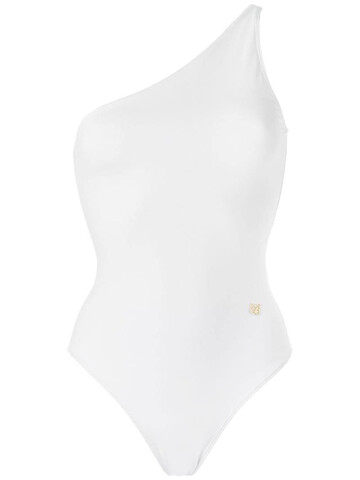 Brigitte one shoulder swimsuit in white