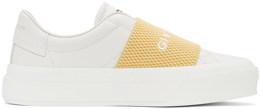 Givenchy White & Yellow City Sport Sneakers