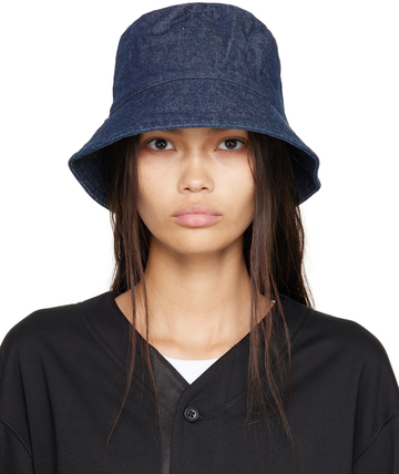 Engineered Garments Blue Asymmetrical Bucket Hat in indigo