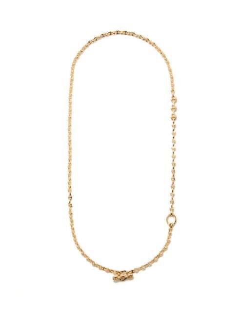 Hoorsenbuhs - Open Link Diamond & 18kt Gold Necklace - Womens - Yellow Gold