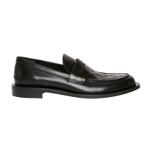 Jw Anderson Leather Moccasin Loafers in black