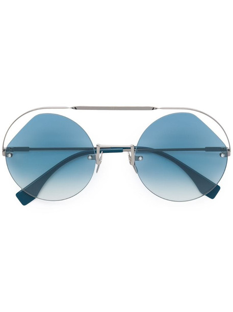 Fendi Eyewear Ribbons & Crystals sunglasses in silver