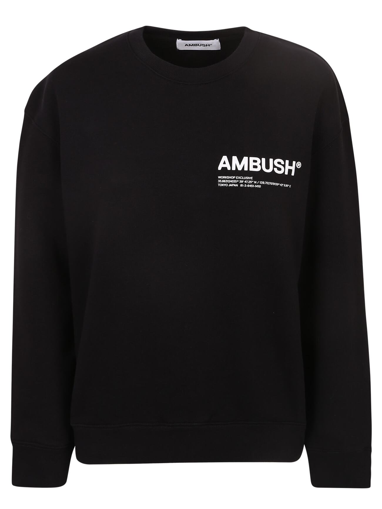 AMBUSH Logo Print Hoodie in black