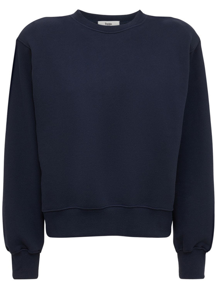 THE FRANKIE SHOP Vanessa Organic Cotton Jersey Sweatshirt in blue