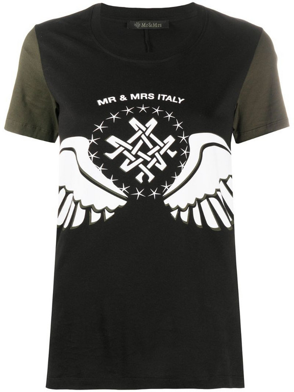 Mr & Mrs Italy logo T-shirt in black