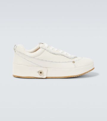 loewe deconstructed leather sneakers in white