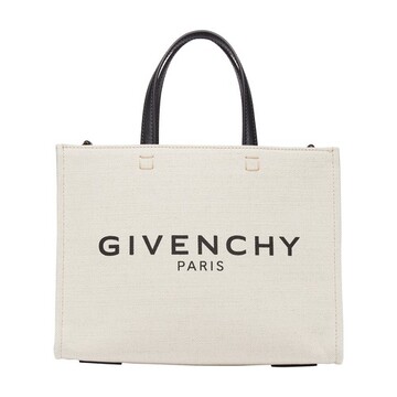 givenchy small g-tote bag in noir / beige
