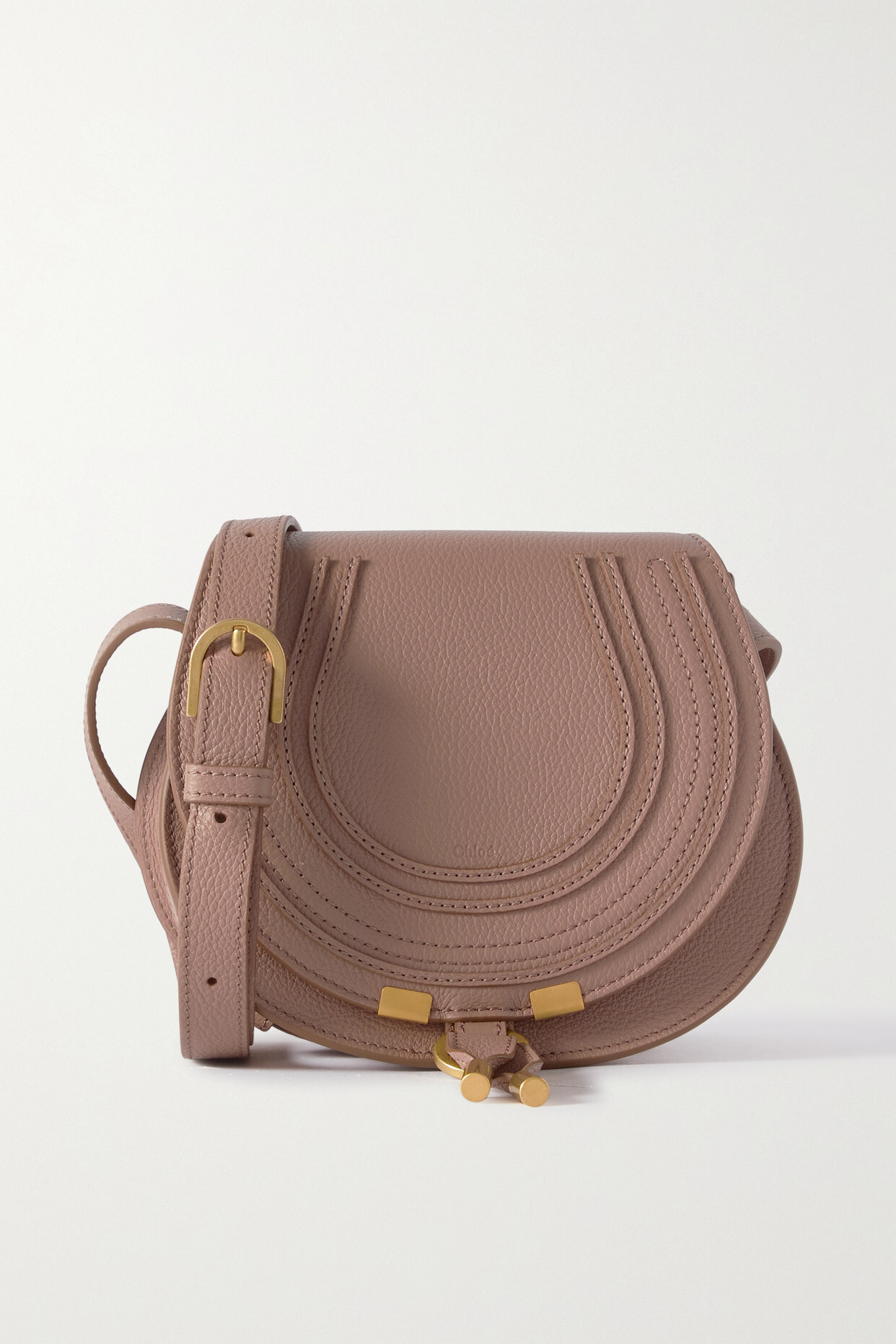 Chloé Chloé - Marcie Mini Textured-leather Shoulder Bag - Pink