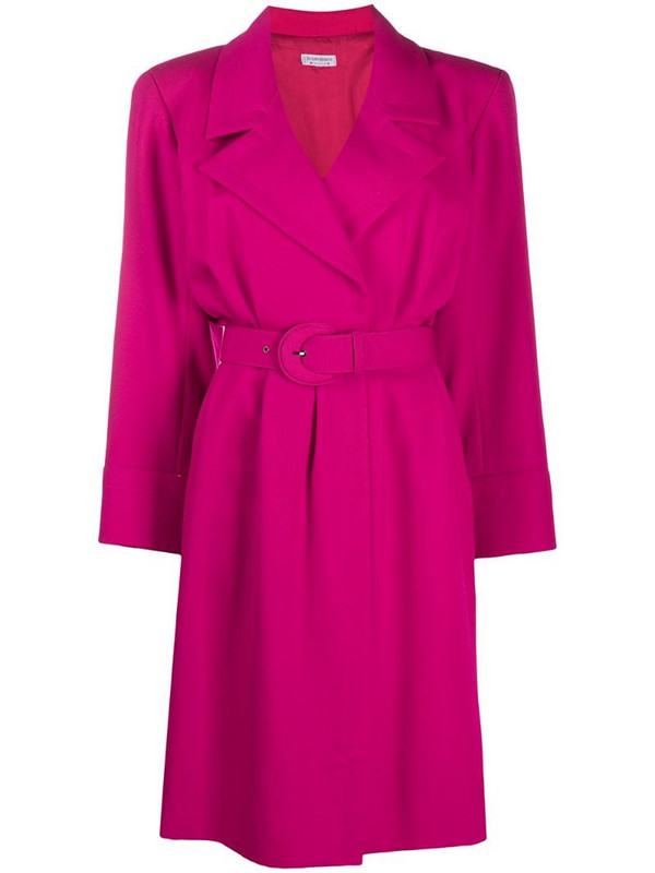 Yves Saint Laurent Pre-Owned notched collar dress in pink