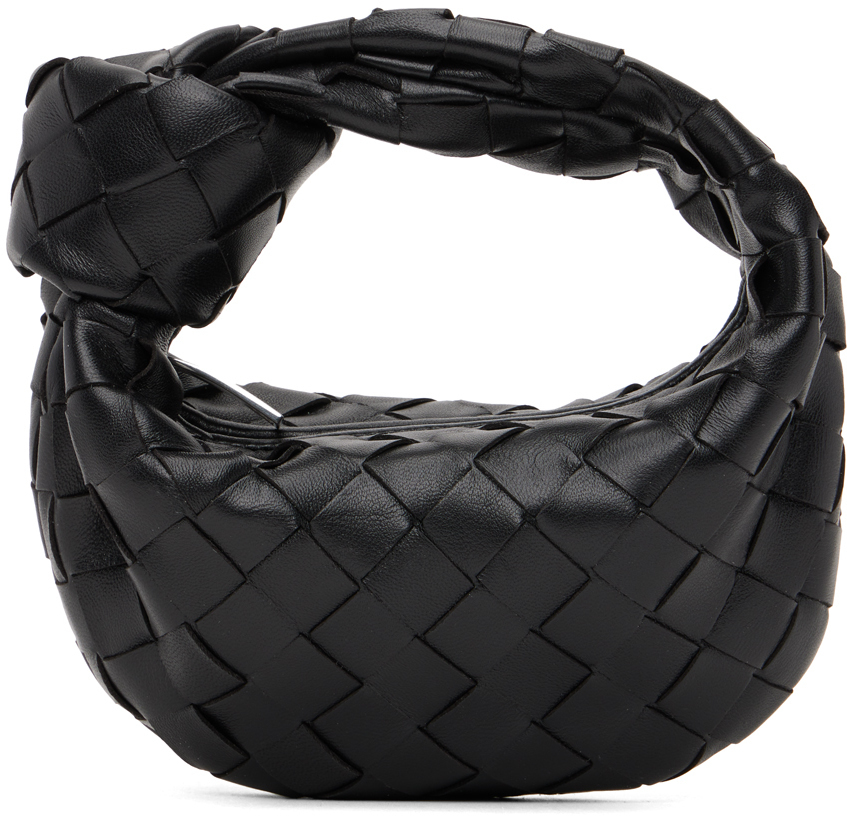 Bottega Veneta Black Mini Jodie Top Handle Bag
