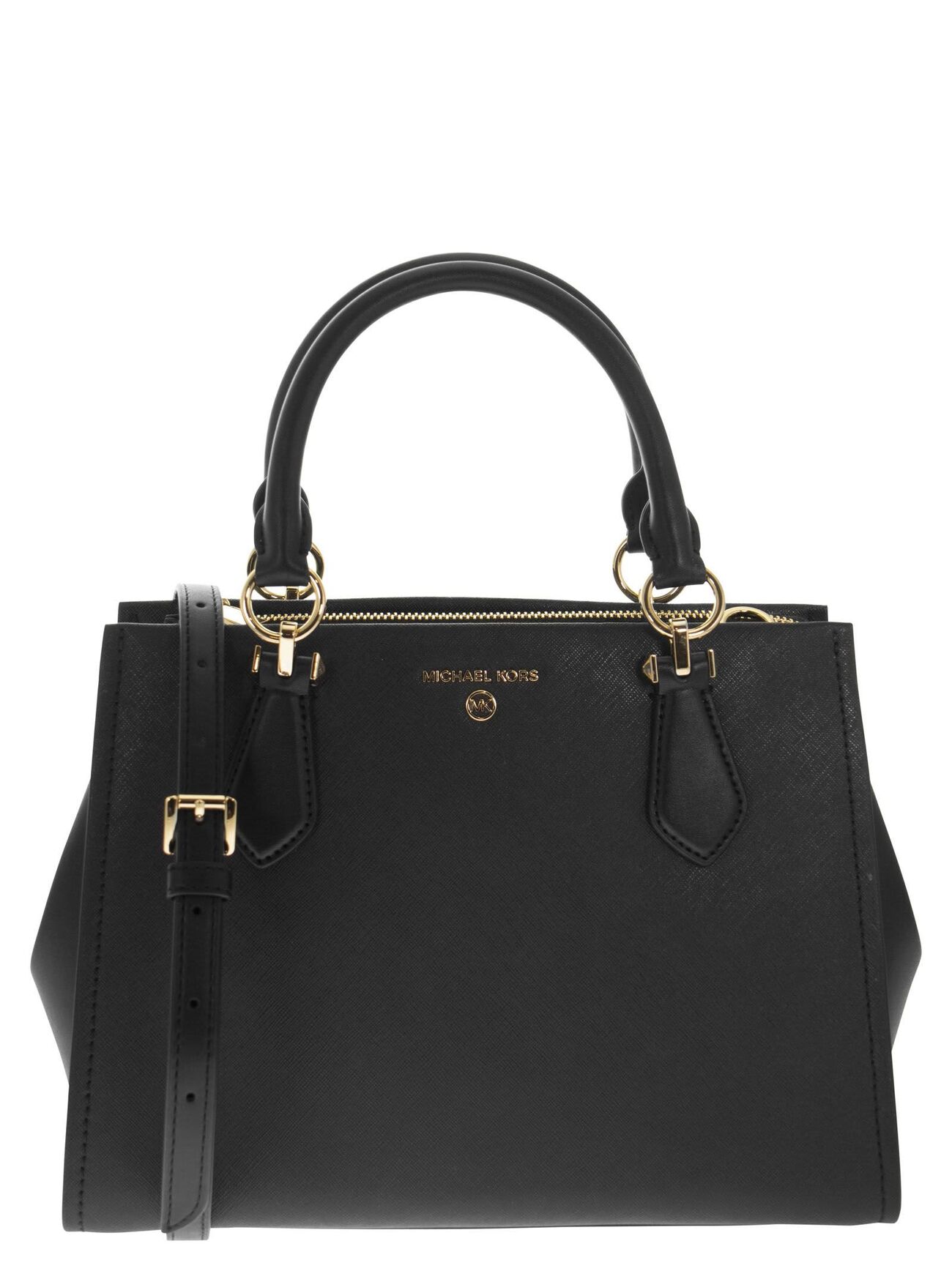 Michael Kors Medium Marilyn Handbag In Saffiano Leather in black