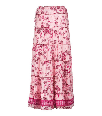 Poupette St Barth Camila floral maxi skirt in pink