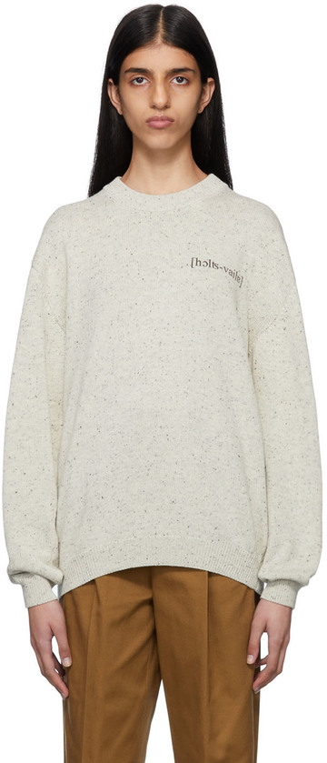 Holzweiler Off-White Saturn Sweater in ecru