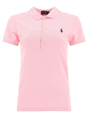 Ralph Lauren Logo Embroidered Polo Shirt in pink