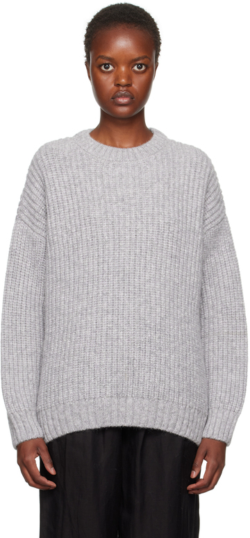 ANINE BING Gray Sydney Sweater in grey