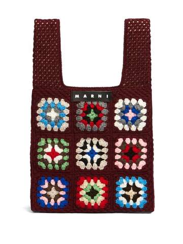 marni market fish crochet bag - multicolour