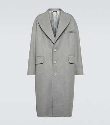 dolce&gabbana wool-blend coat in grey