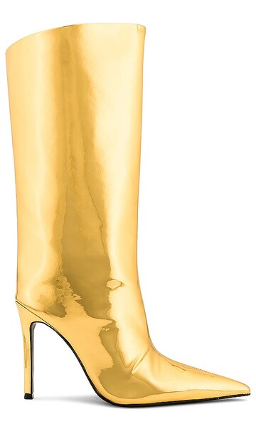 michael costello x revolve sabrina boot in metallic gold