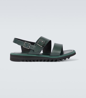 auralee x foot the coacher leather sandals in green