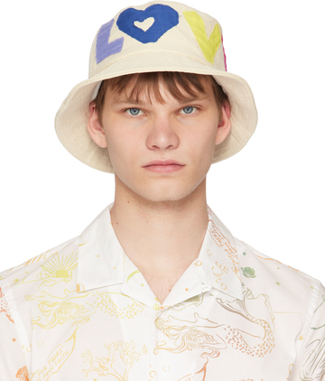 paul smith off-white 'love' appliqué bucket hat