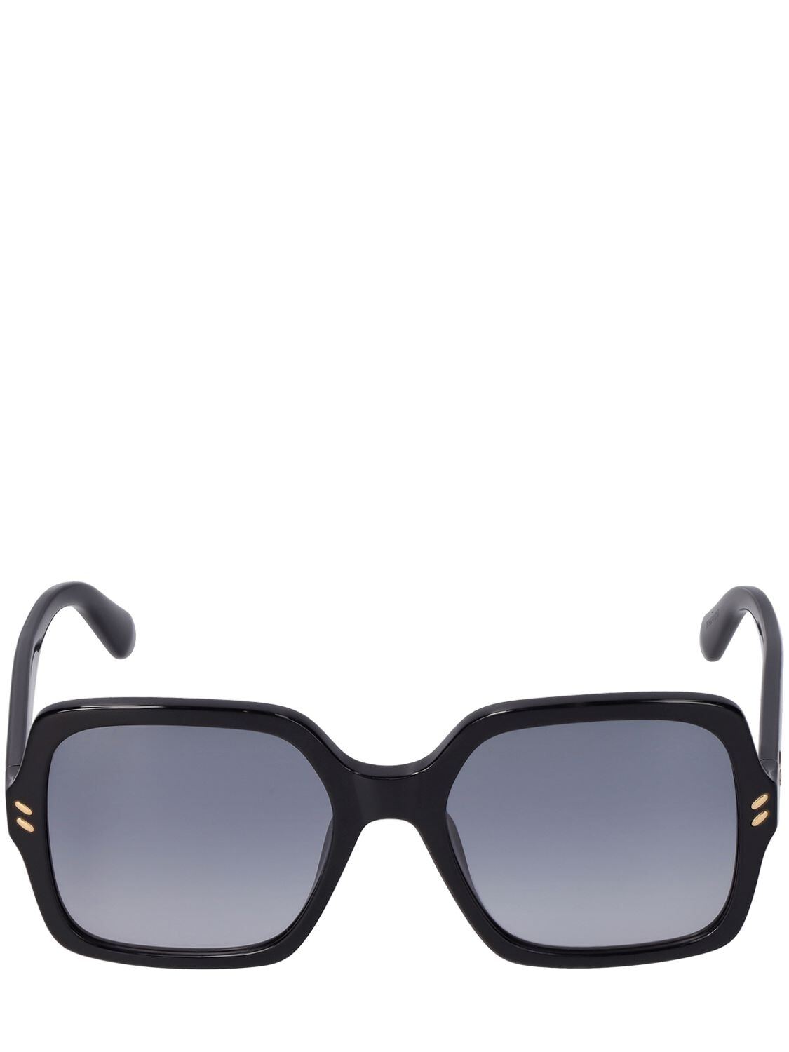 STELLA MCCARTNEY Pins Logo Squared Bio-acetate Sunglasses in black