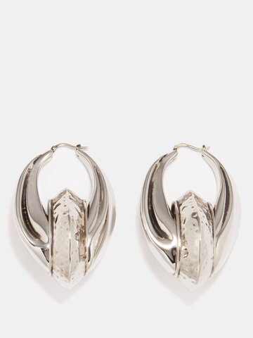 alexander mcqueen - iris antiqued-metal earrings - womens - silver