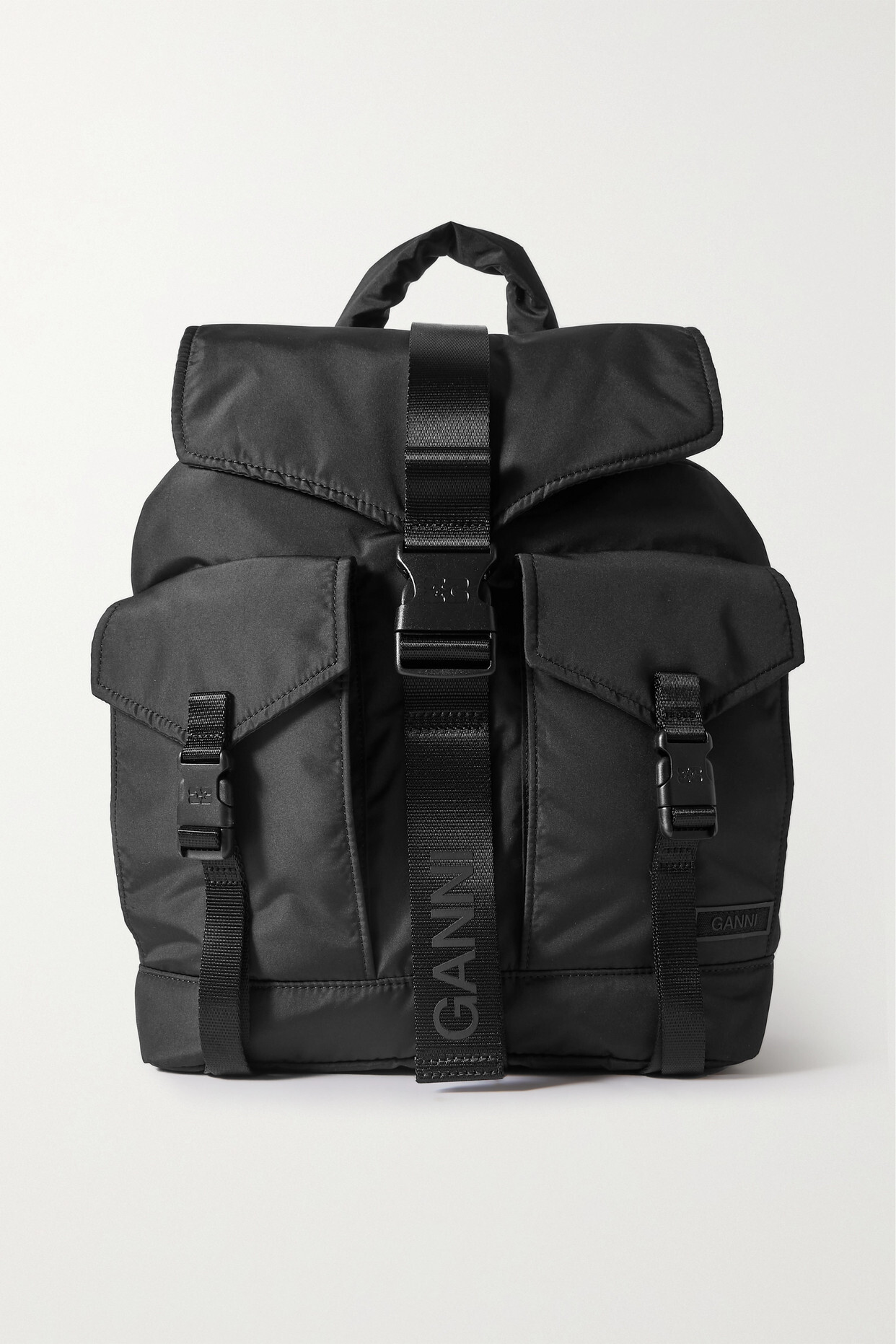GANNI - Recycled-shell Backpack - Black