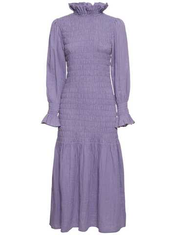MARIA DE LA ORDEN Lvr Exclusive Aleria Midi Dress in lilac