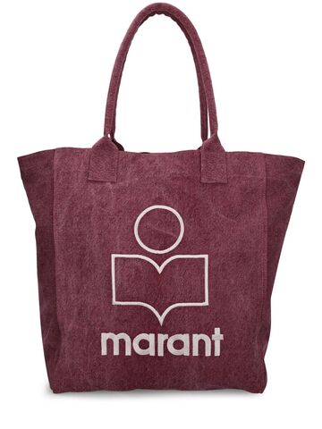 isabel marant yenky cotton tote bag in purple